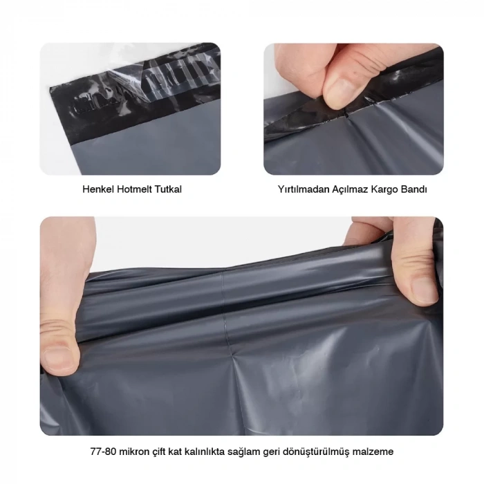 Kargo Poşeti Cepli 45x55+5 cm - 100 Adet