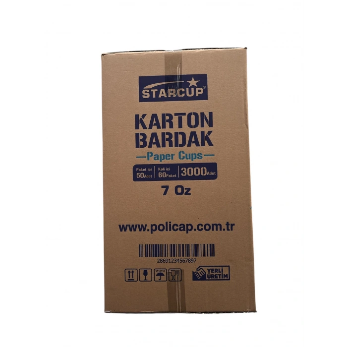 7 oz Karton Bardak 3.000 Adetli (Policap)