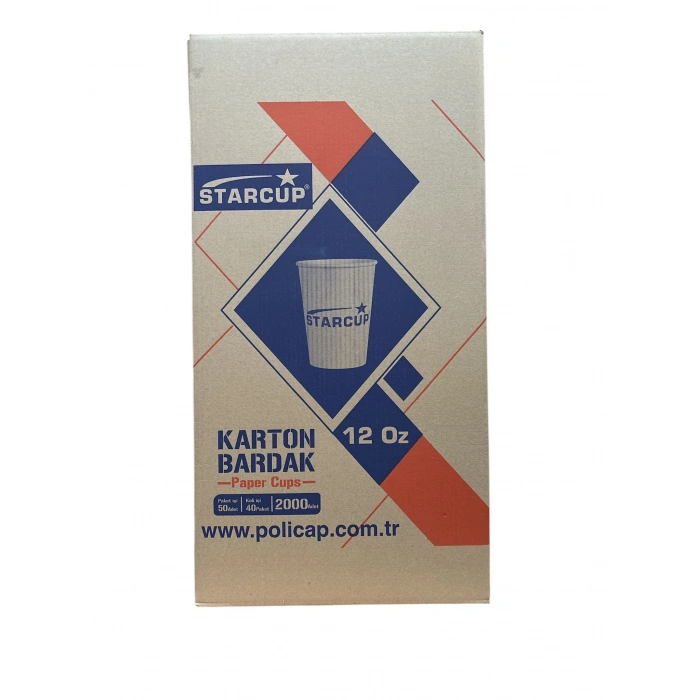 12 Oz Karton Bardak 2.000 Adetli (Policap)