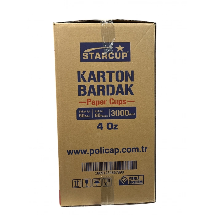 4 Oz Karton Bardak 3.000 Adetli (Policap)