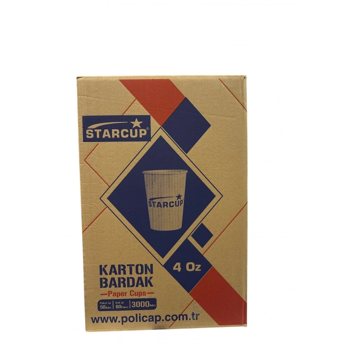 4 Oz Karton Bardak 3.000 Adetli (Policap)