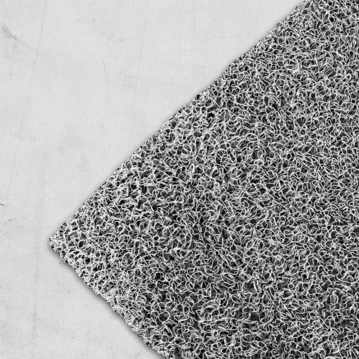 Kıvırcık Kaucuk Paspas - Gri - 1 Metrelik 10 MM *20 Metre