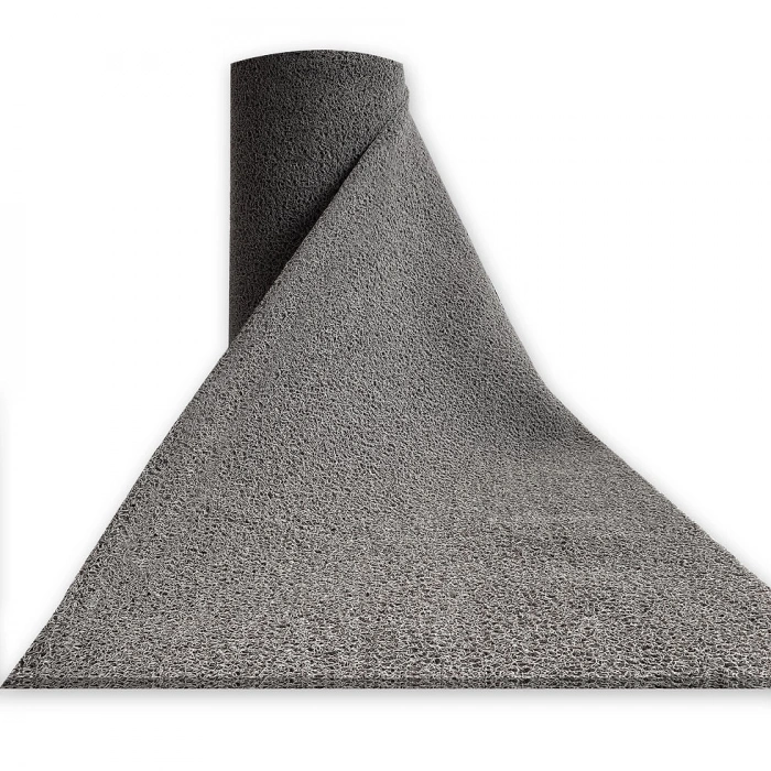 Kıvırcık Kaucuk Paspas - Gri - 1 Metrelik 10 MM *20 Metre