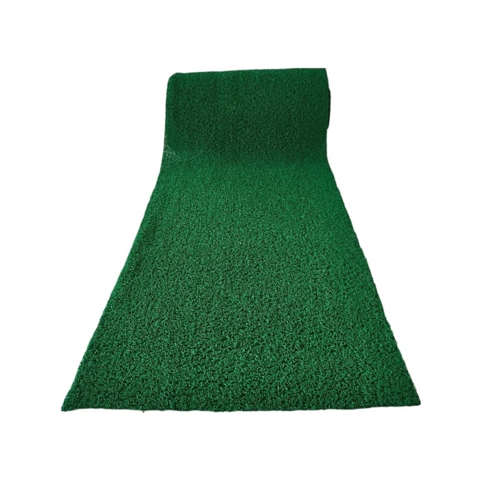 Kıvırcık Kaucuk Paspas - Yeşil - 1 Metrelik 10 MM *20 Metre