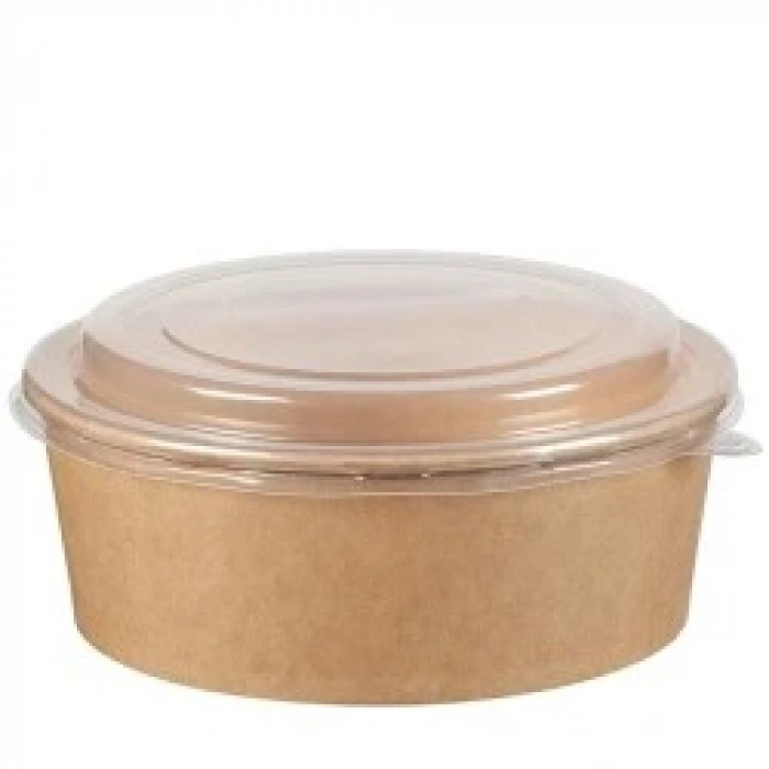 Bencup Kraft Salata Kasesi Kapağı1000 CC -1300 Cc - 300 Adet