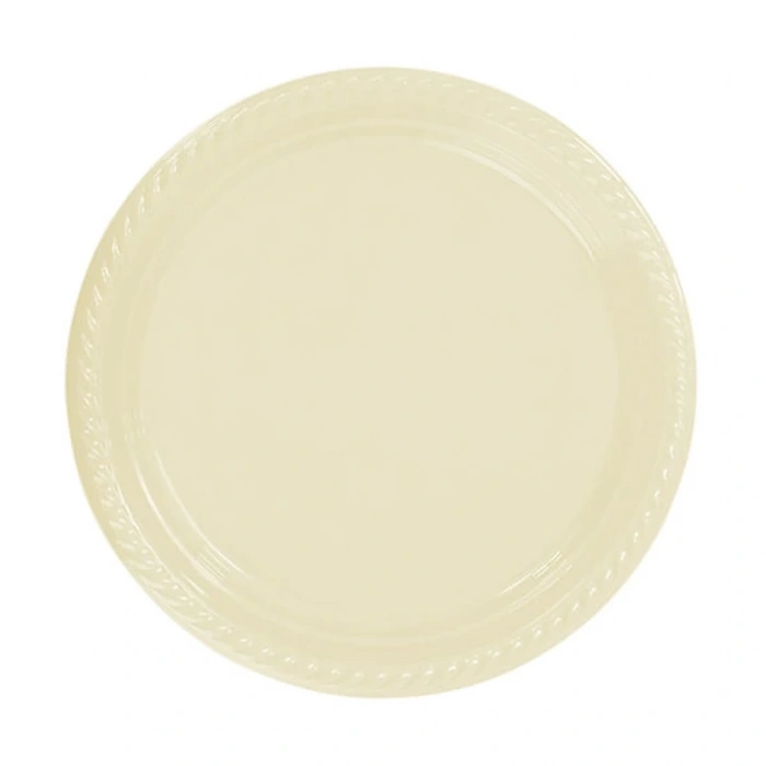 Krem (Bej) Renkli Plastik Tabak 25 Adetli