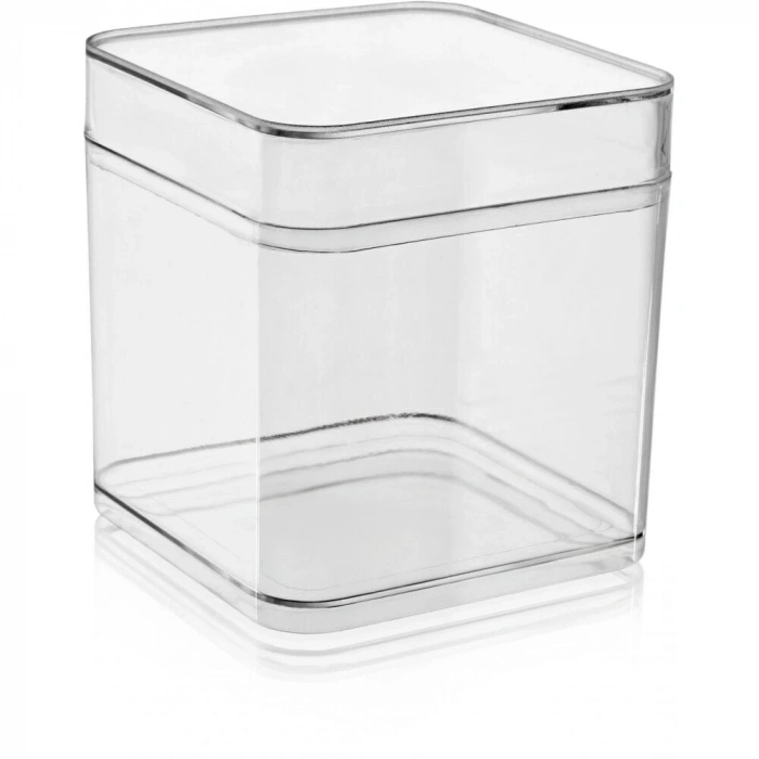 Kristal Kare Magnolya Kavanoz Moderna 270 Cc ve Kapağı