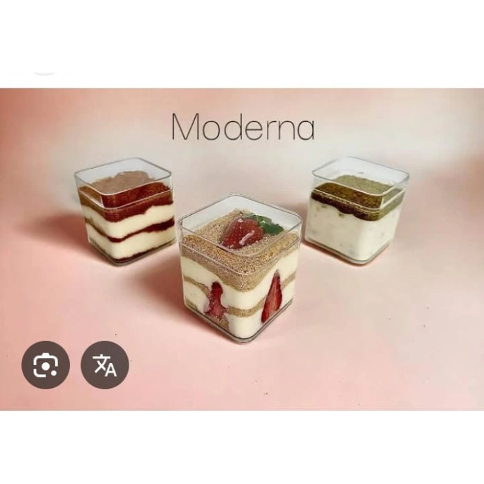 Kristal Kare Magnolya Kavanoz Moderna 270 Cc ve Kapağı