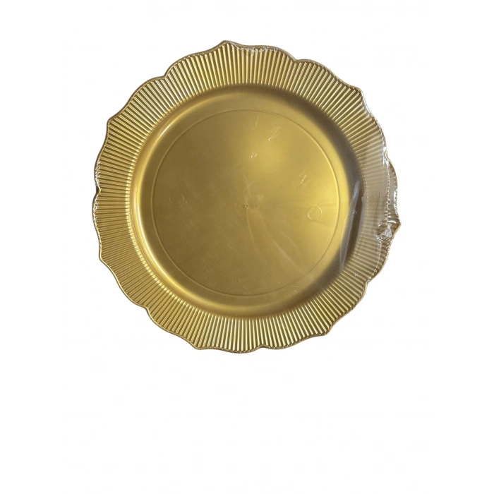 Kristal Lüks Platinum Kristal Tabak 26 cm -6 Adet -Gold