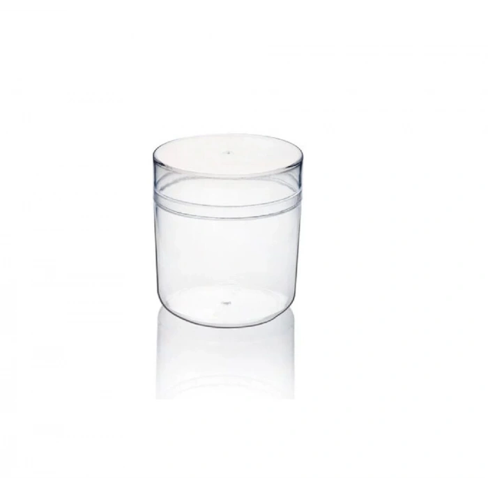 Kristal Silindir Magnolya Tatlı Kasesi 270 cc ve Kapağı