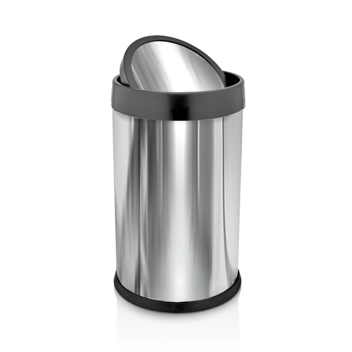 Krom Pratik Kapaklı Çöp Kovası 16 Lt.