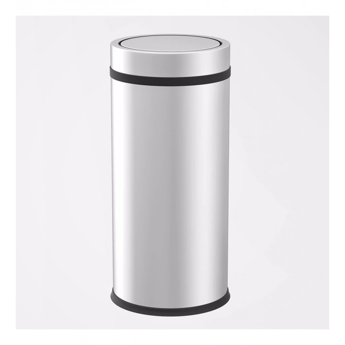 Krom Pratik Kapaklı Çöp Kovası 27 Lt.
