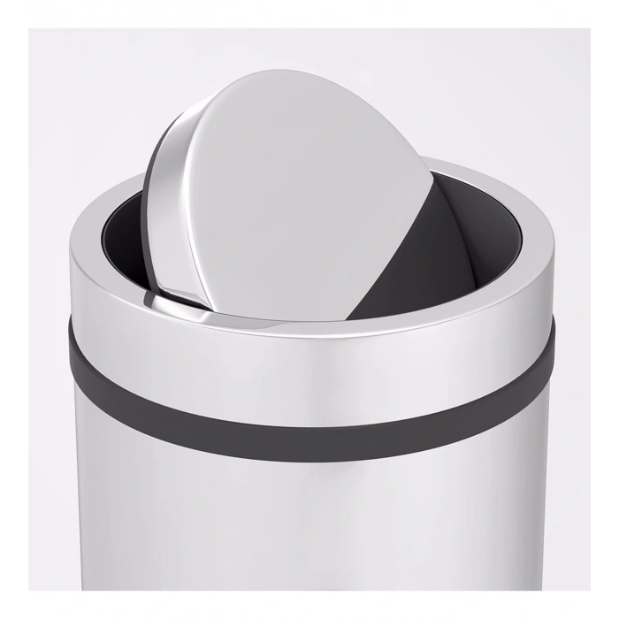 Krom Pratik Kapaklı Çöp Kovası 27 Lt.