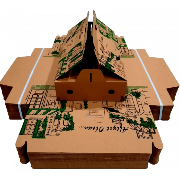 Karton Uzun Lahmacun Kutusu 100 Adetli