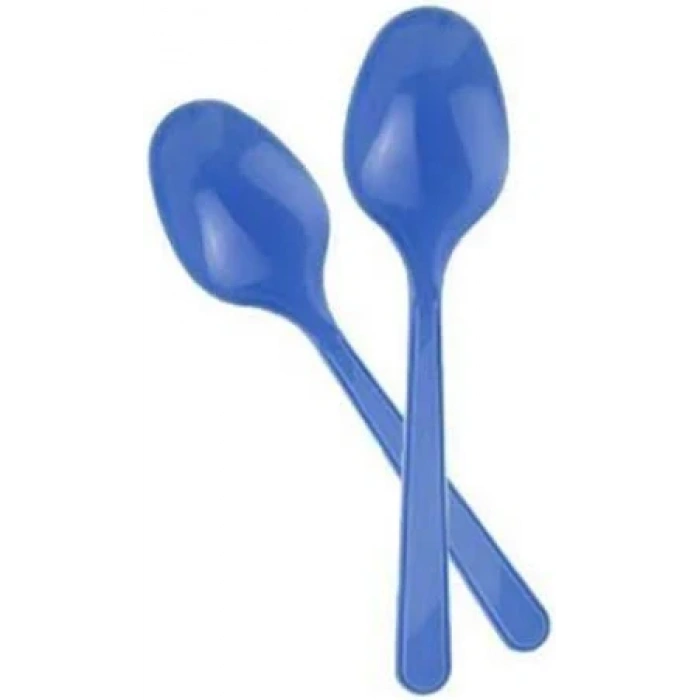May Plastik Renkli Kaşık Mavi 25 Li