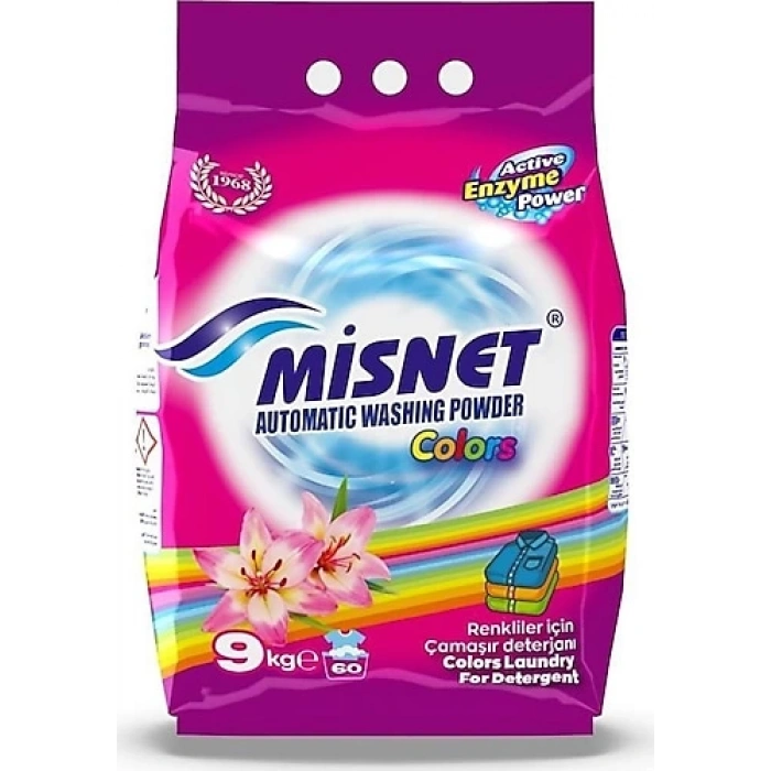 Misnet Toz Deterjan 9 Kg Renkliler