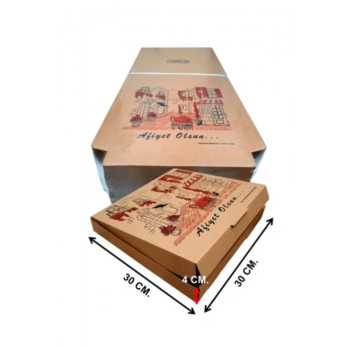 MSB PİZZA KUTUSU 30*30*4*100 LÜ