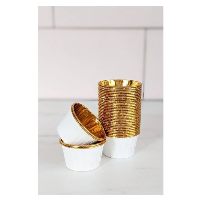 Dolphin Beyaz İçi Gold Muffin Kek Kapsülü 25 Li