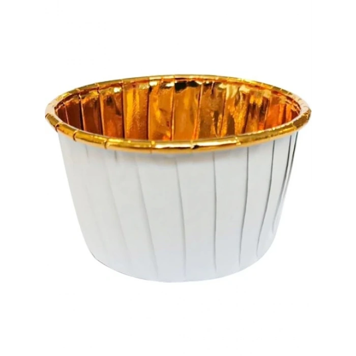 Dolphin Beyaz İçi Gold Muffin Kek Kapsülü 25 Li