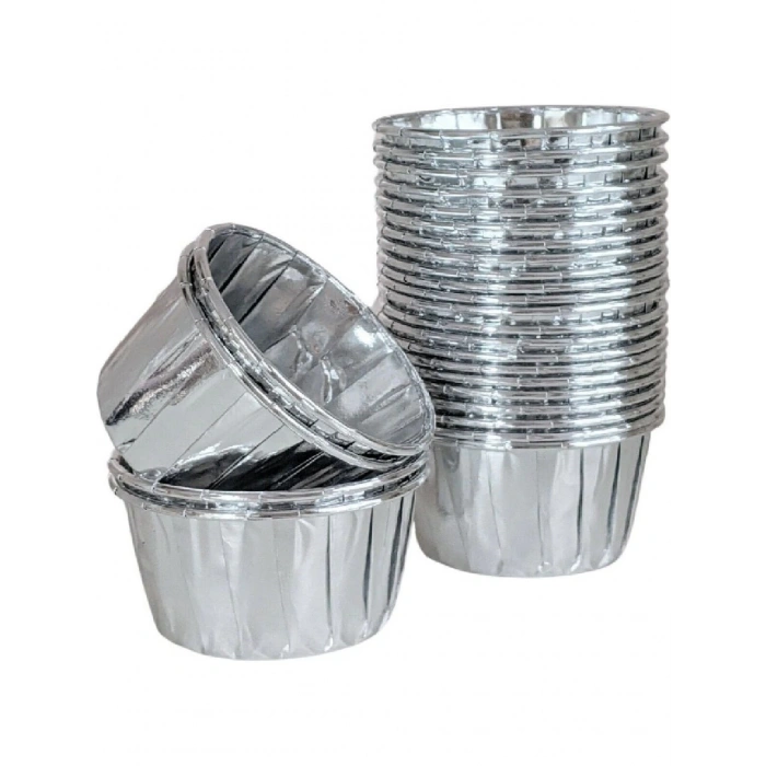 Muffin Kek Kapsülü Gümüş 25li