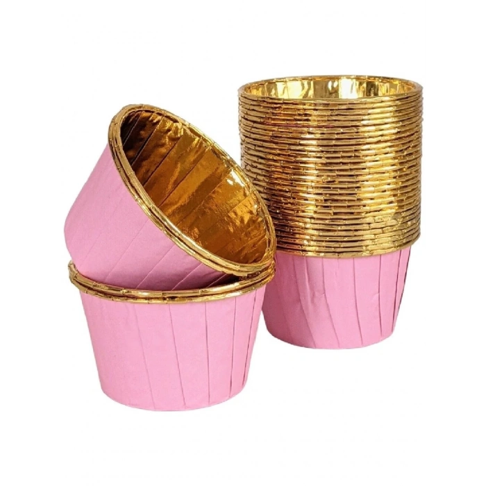 Dolphin Pembe İçi Gold Muffin Kek Kapsülü 25 Li