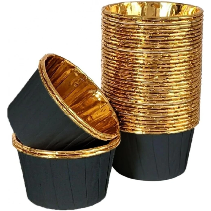 Dolphin Siyah İçi Gold Muffin Kek Kapsülü 25 Li