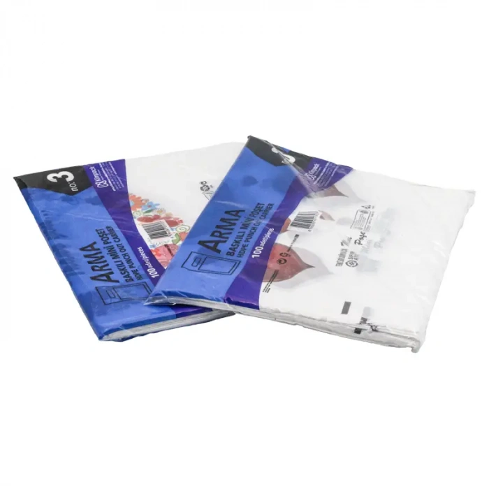 Naksan Baskılı Beyaz Poşet 3 No- 100 Lü (30X45)