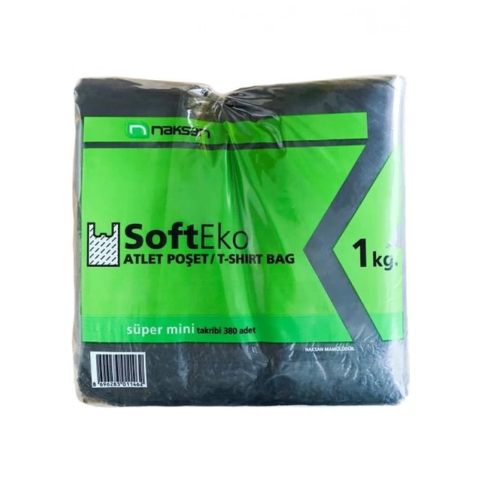 Naksan Atlet Poşet Siyah Süper Mini - 1 Kg (Soft Norm)