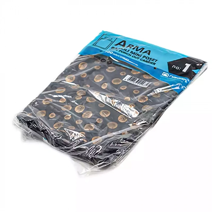 Naksan Baskılı Siyah Poşet 1 No- 100lü( 22x33)