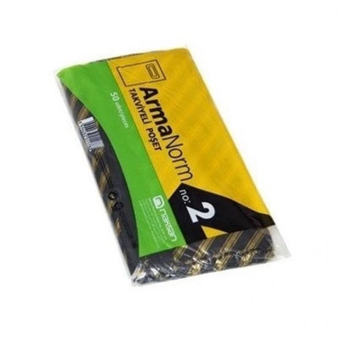 Naksan Diagonal 2 No Takviyeli Poşet 50 Li (26*38)