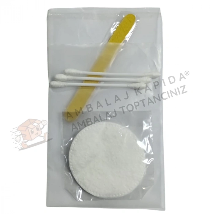 Otel Vanity 3 lü Set (Kulak Pamuğu-Makyaj Pamuğu-Törpü)