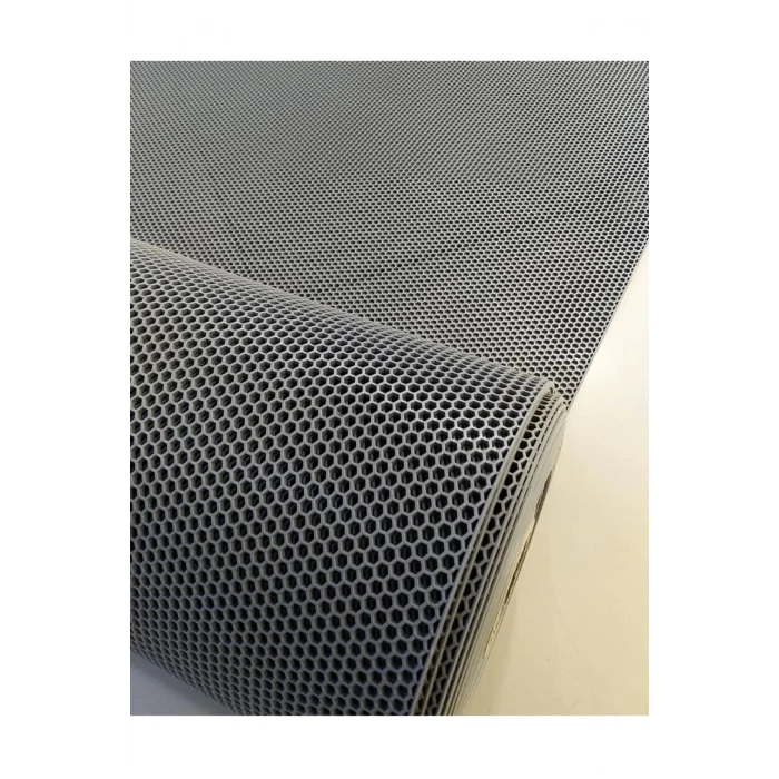 Petek Desenli Paspas 90cm x 15 M Islak Zemin Paspası GRİ