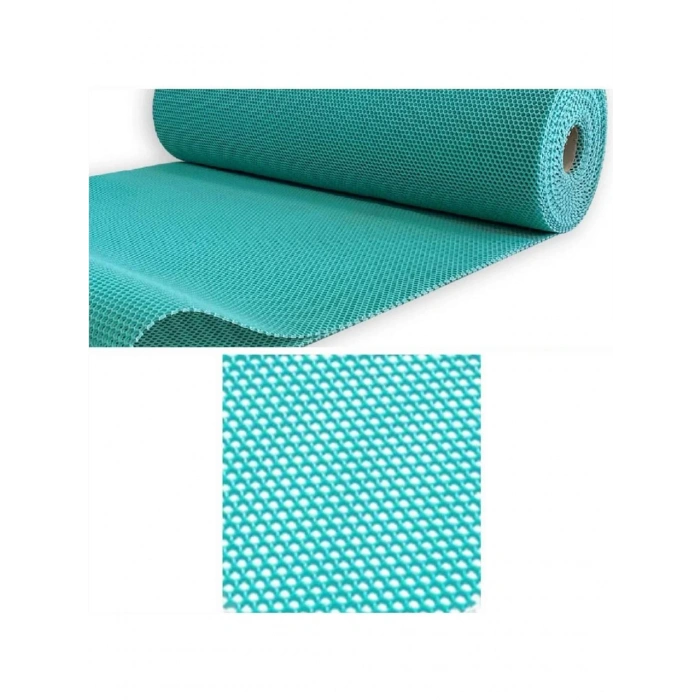 Petek Desenli Paspas 90cm x 15 M Islak Zemin Paspası Turkuaz
