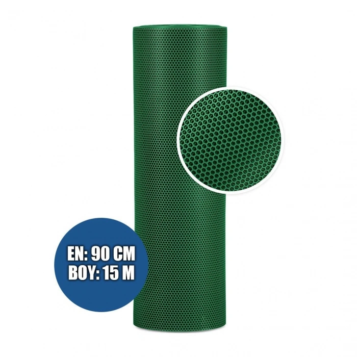 Petek Desenli Paspas 90cm x 15 M Islak Zemin Paspası Yeşil