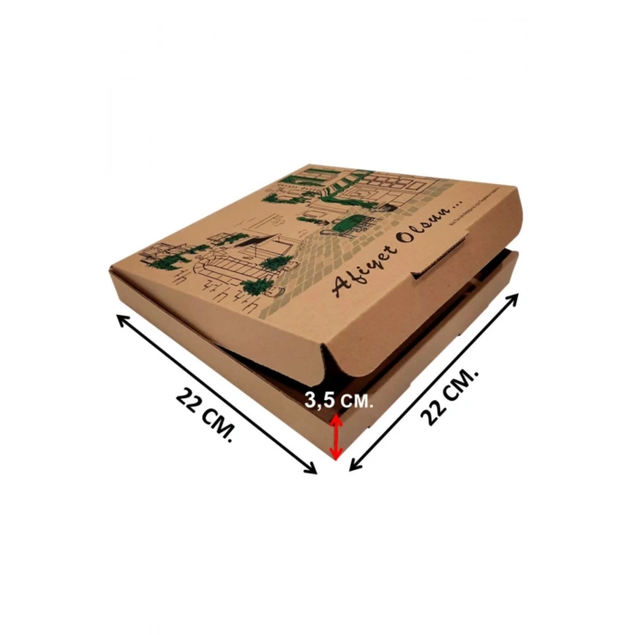 PİZZA KUTUSU 22X22X3,5*100 LÜ