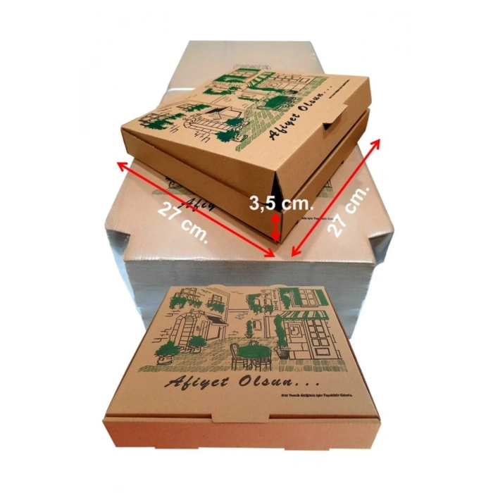 Pizza Kutusu 27x27x3.5 Cm-100 Adetli