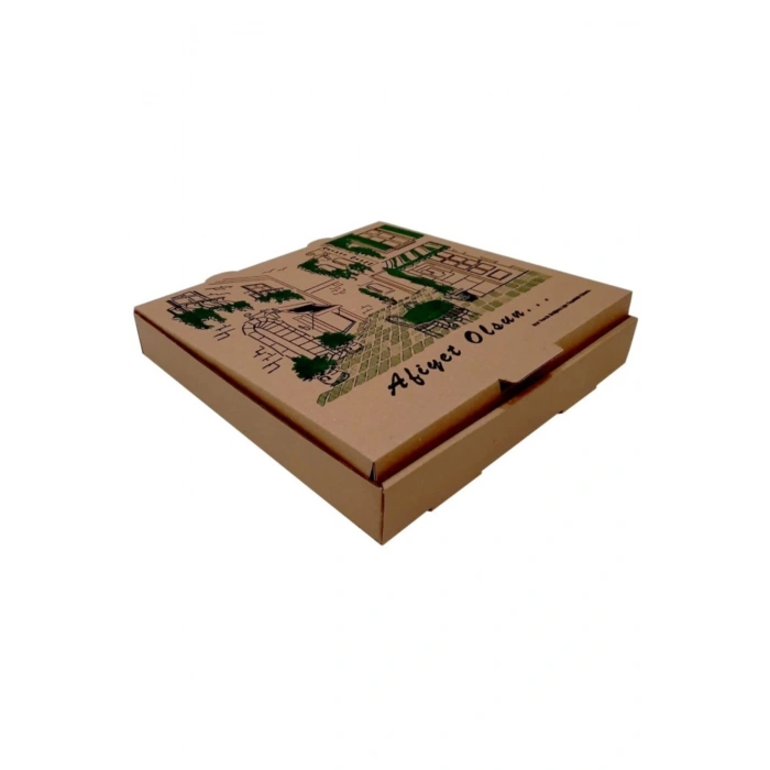 Karton Pizza Kutusu 42x42x4 cm 100 Adetli