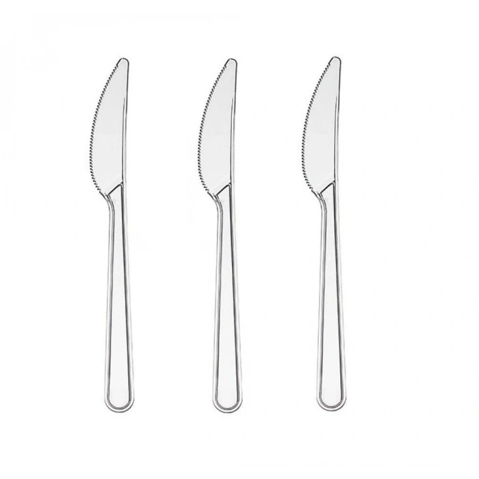 Plastik Bıçak Şeffaf Kalın 100lü