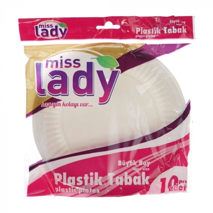 Plastik Büyük Boy Tabak (10lu)