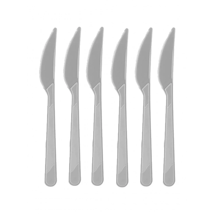 Roll-Up Gümüş  Plastik Bıçak 25li