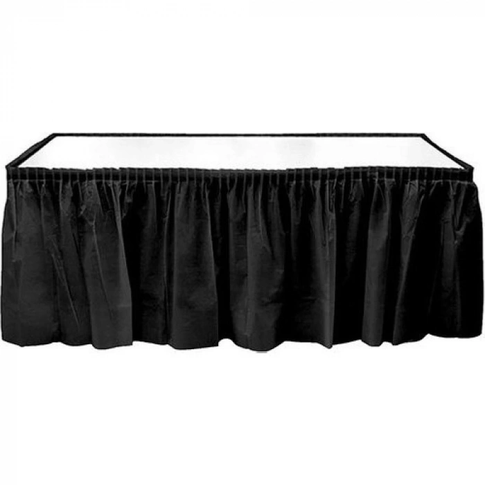 Roll-Up Siyah Masa Eteği Plastik