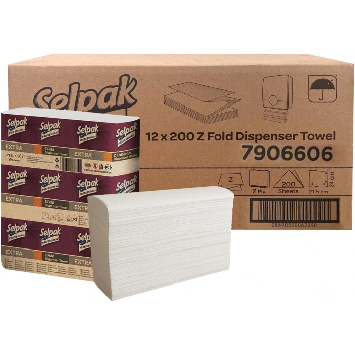 Selpak Z Katlamalı Havlu 200 Lü*12 Li