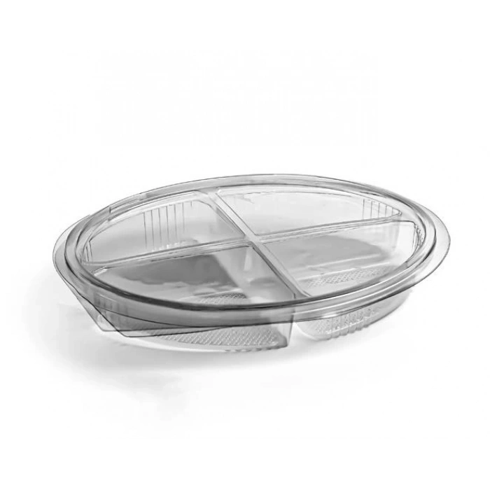 Sızdırmaz Dört Bölmeli Gıda Kabı 125 Adetli Plasteva