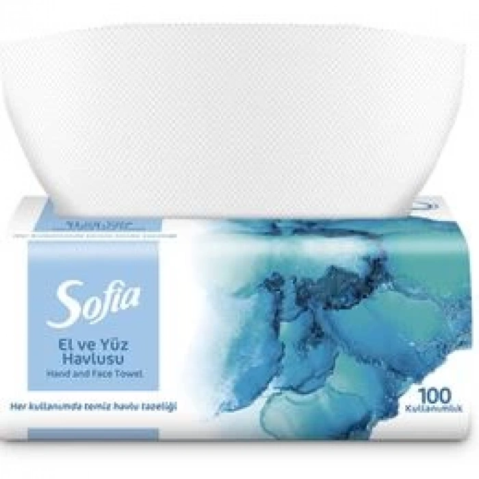 Sofia Puf Mendil (El Yüz Havlusu )100 Adet li