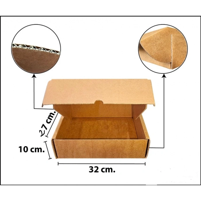 Karton Kargo Kutusu 27x32x10 cm. 10 Adet