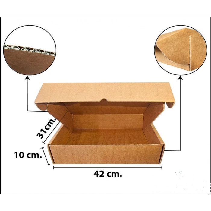 Karton Kargo Kutusu 31x42x10 cm. 10 Adet