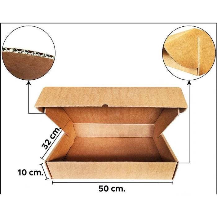 Karton Kargo Kutusu 52x32x10 cm. 10 Adet