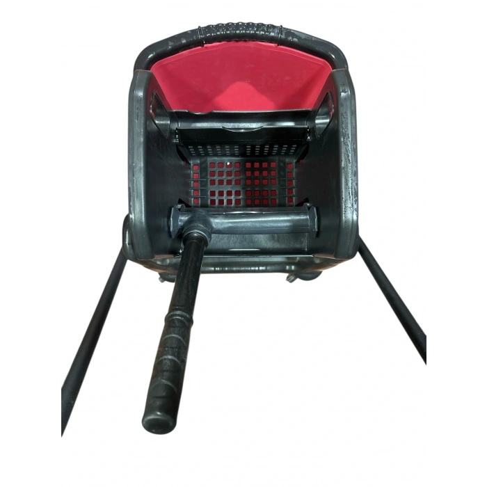 Tek Kovalı Temizlik Arabası Plastik Presli