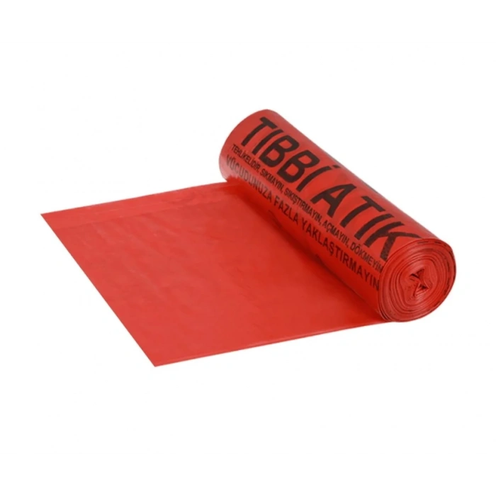 Tıbbi Atık Çöp Torbası Battal 500 gr ( 75x90 cm 500 gr)