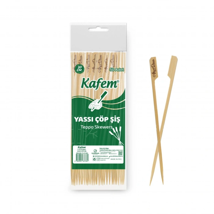 Yassı Çöp Şiş  20 cm 50 Li